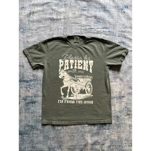 Comfort Colors Faded Green From The 1900s Novelty Tee Large